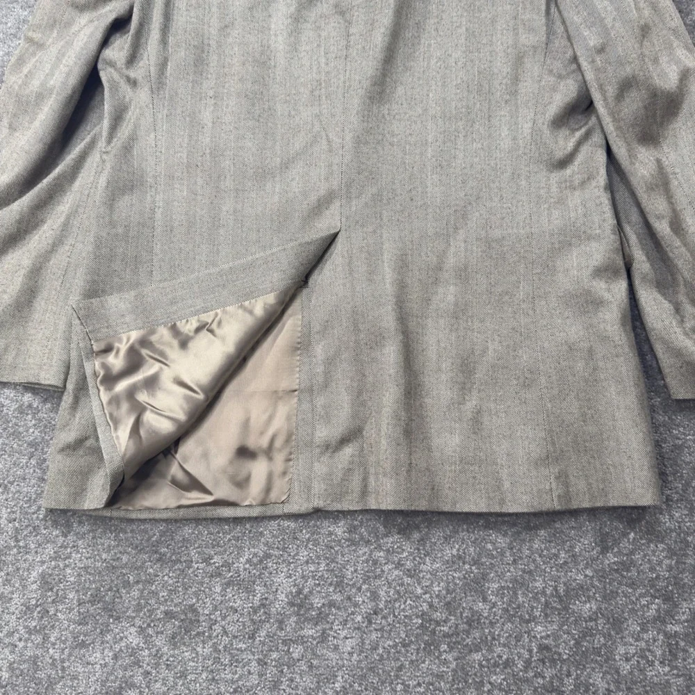 Ralph Lauren Sport Coat 40R Tan 100 Silk Herringbone Two Button Blazer Jacket‎